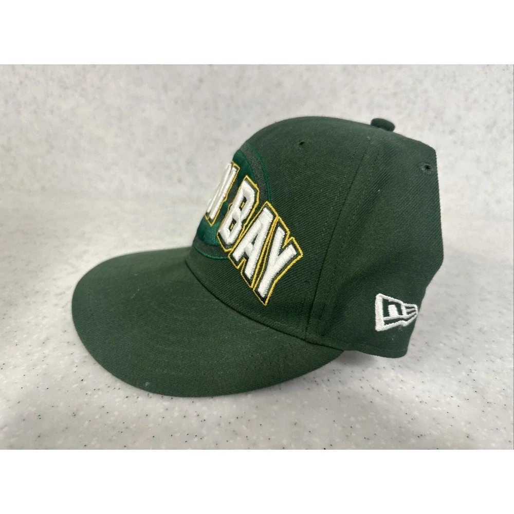 VTG Green Bay Packers Hat Fitted Size 7 1/4 Mens NFL New Era 59Fifty Embroidered